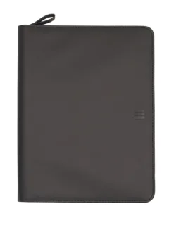 Finocam Nopal Portadocumentos de Mano - Biomaterial de Cactus - Cremallera - Formato A4 - 210x297mm - Bloc de Notas - Papel de 70g/m2 - Bolsillo Interior - Portaboligrafo - Color Negro