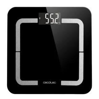 Cecotec Surface Precision 9500 Smart Healthy Bascula Corporal - Bluetooth - Pantalla LCD - Acero Inoxidable - Vidrio Templado - Soporta hasta 180kg - 310x310mm - Color Negro