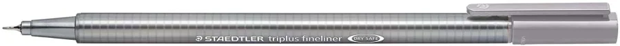Staedtler Triplus Fineliner 334 Rotulador de Punta Fina - Trazo de 0.3mm - Tinta Base de Agua - Color Gris Piedra · Pack de 10 uds.