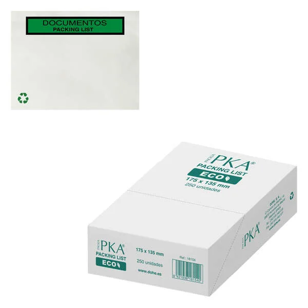 Dohe ECO Caja de 250 Sobres Autoadhesivos 175x135mm - Packing List Especial Envios