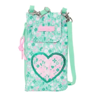 Safta Cuore Monedero Portamovil hasta 6.9" - Compartimento con Cremallera - Cordon Ajustable - 0.19L - 100x190mm - Color Turquesa