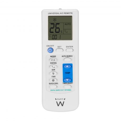 Ewent EW1579 Mando a Distancia Universal Aire Acondicionado - Color Blanco