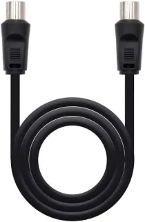 Nanocable Cable de Antena TV 75 OHM Macho/Hembra 1.80m - Color Negro