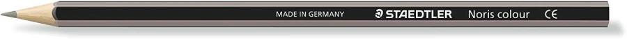 Staedtler Noris Colour 185 Lapiz Hexagonal de Color - Resistencia a la Rotura - Material Wopex - Color Gris Claro · Pack de 12 uds.