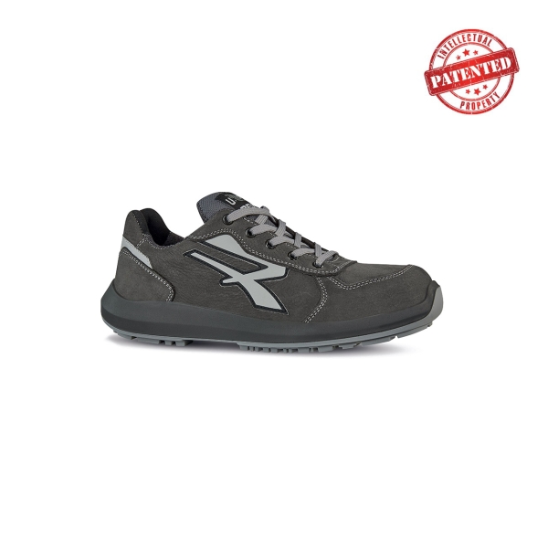 Upower Avion S ESD Calzado de Seguridad Altos - Talla 35 - Cuero Nubuck Resistente, Puntera de Aluminio, Hidrofugos, Antiarrugas, Antideslizantes, Suela PU/PU High Rebound, Proteccion S3S CI