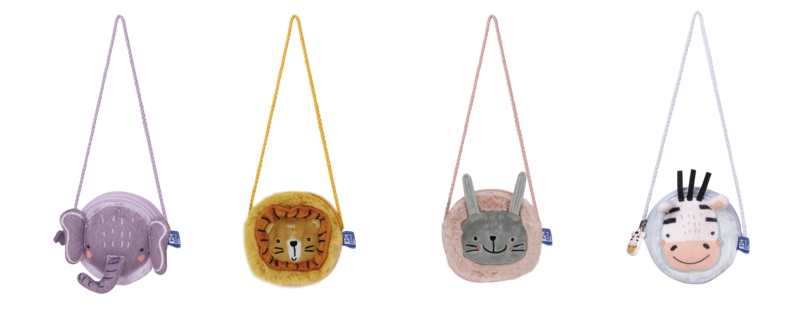 Oxford Kids Bolsito Infantil de Tacto Suave Peluche - Ideal para Niños Pequeños - Diseño de 4 Animalitos - Textura Suave y Agradable - Colores Surtidos · Pack de 8 uds.
