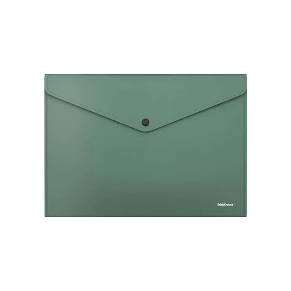 Erichkrause Fizzy Classic Sobre Portadocumentos A4 - Fabricado en Plastico Opaco - Textura Rugosa - Color Verde · Pack de 12 uds.