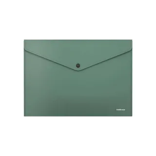 Erichkrause Fizzy Classic Sobre Portadocumentos A4 - Fabricado en Plastico Opaco - Textura Rugosa - Color Verde · Pack de 12 uds.