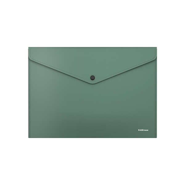 Erichkrause Fizzy Classic Sobre Portadocumentos A4 - Fabricado en Plastico Opaco - Textura Rugosa - Color Verde · Pack de 12 uds.