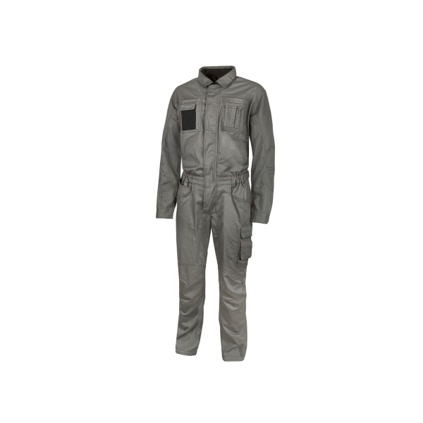Upower Crisp Traje de Trabajo Resistente - Talla 44 - Comodidad y Funcionalidad, Cierre Central con Cremallera Bidireccional, Multiples Bolsillos, Puños Ajustables, Proteccion DPI1 - Color G