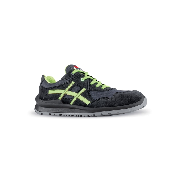 Upower Ayrton S Calzado de Seguridad Bajos - Talla 38 - Empeine de Gamuza, Nylon Ultra Light, Puntal de Aluminio, Anti-Pinchazos, Antideslizantes, Suela PU/PUTR, Proteccion S1PS FO SR - Colo