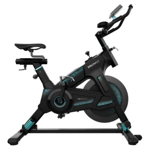 Cecotec DrumFit Indoor 23000 Kosmos Pro Bicicleta Indoor Estatica - Tecnologia Dynamic Pro - Volante de Inercia de 23kg - Pantalla LCD - Manillar y Sillin Deportivos - Sensor de Frecuencia C