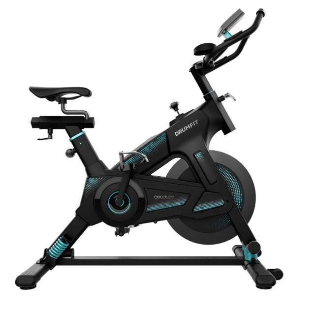 Cecotec DrumFit Indoor 23000 Kosmos Pro Bicicleta Indoor Estatica - Tecnologia Dynamic Pro - Volante de Inercia de 23kg - Pantalla LCD - Manillar y Sillin Deportivos - Sensor de Frecuencia C