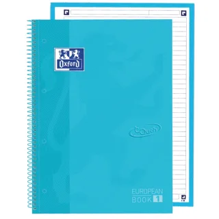 Oxford School Touch Europeanbook 1 Cuaderno A4+ 80 Hojas Microperforadas 1 Linea - Tapa Extradura - Color Azul