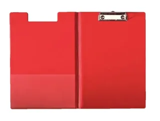 Esselte Carpeta con Pinza y Tapa de Carton Forrado con PP - Tamaño A4 - Resistente Pinza de Metal - Funda Interior Adicional - Gancho para Colgar - Ranura para Boligrafo - Color Rojo