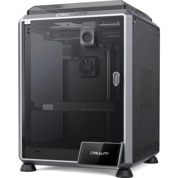 Creality K1C Impresora 3D Cerrada - Tamaño 22x22x25cm - Cuerpo de Aleacion de Aluminio y Cristal - Interfaz de Usuario Inteligente - Velocidad hasta 600mm/s