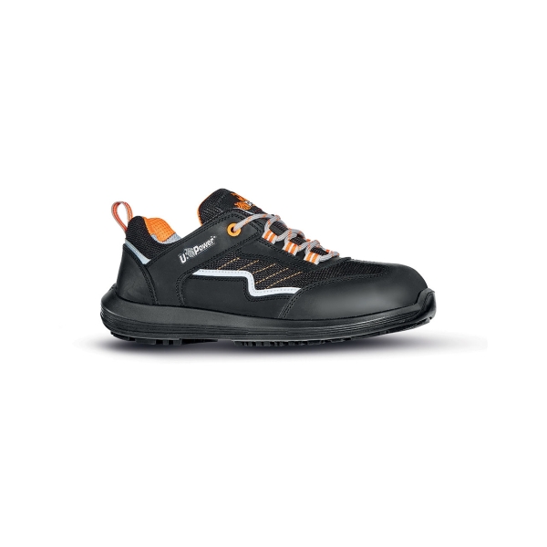 Upower Miami S Calzado de Seguridad Bajos - Talla 38 - Ligeros, Empeine en Piel Pull-Up, Transpirables, Puntal AirToe Composite, Antiperforacion, Antideslizante, Suela PU/PU, Proteccion S1PS