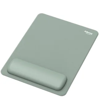 Fellowes Breyta Alfombrilla con Reposamuñecas XL - Revestimiento Antipolvo - Proteccion Antimicrobiana - Tacto Suave - Fabricado con Material Reciclado - 28x21x1.75cm - Color Verde Salvia