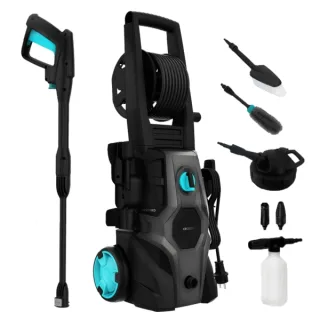 Cecotec HydroBoost 2000 Car and Garden Pro Hidrolimpiadora - 2000W - Presion 150bar - Caudal 450l/h - Bomba Aluminio - Accesorios Surtidos - Facil Transporte - Bloqueo de Gatillo - Color Neg