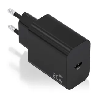 Aisens Cargador GaN 20W 1xUSB-C PD3.0 Negro