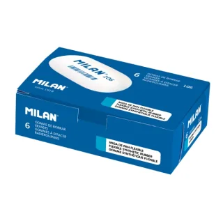 Milan Oval 106 Gomas de Borrar - Miga de Pan - Caucho Sintetico - Color Blanco · Pack de 6 uds.
