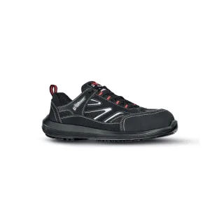 Upower Dardo S Calzado de Seguridad Bajos - Talla 38 - Ligereza y Confort, Puntera AirToe Composite, Antiperforacion, Antideslizante, Suela PU/PU, Proteccion S1PS FO SR - Color Negro
