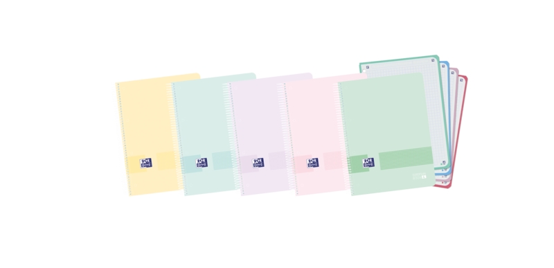 Oxford Live & Go A5+ Europeanbook - Tapa de Plastico - 120 Hojas - Colores Surtidos · Pack de 5 uds.