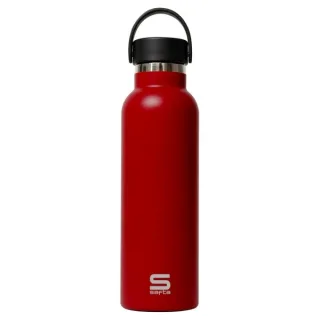 Safta Botella Termo de 600ml - Acero Inoxidable - Base de Silicona Antideslizante - Asa Superior - Color Rojo