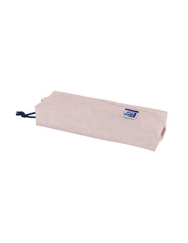 Oxford Kangoo Animal Print Estuche Rectangular Mediano - Medidas 22x7x3,5cm - Goma para Ajustar a Cuaderno - Color Rosa Claro · Pack de 5 uds.