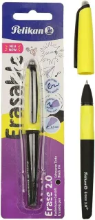 Pelikan Roller Erase 2.0 Boligrafo - Empuñadura Ergonomica Antifatiga - Duracion Larga de la Tinta - Cuerpo del Mismo Color de Escritura - Color Negro