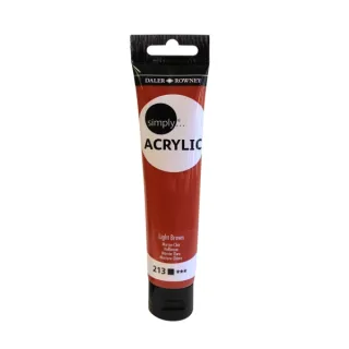 Daler Rowney Simply Pintura Acrilica - Tubo de Plastico - 75ml - Color Marron Claro