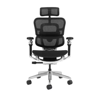 Cromad Aeris Supreme Silla de Oficina - Piston de Gas de Grado 4 - Soporte Lumbar Dividido con Ajuste de Tension - Reposacabezas Ajustable - Respaldo de Malla 4D - Reposabrazos 8D de Alumini