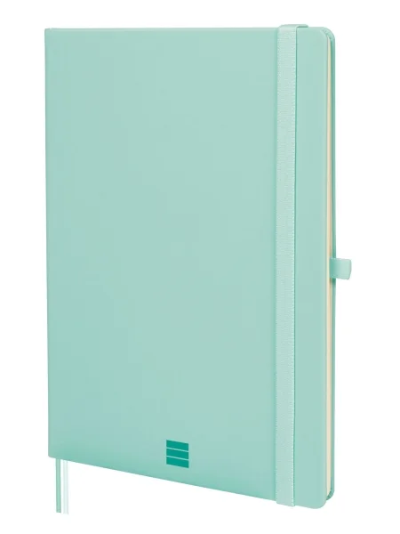 Finocam Nexo Cuaderno de Tapa Dura - 72 Hojas - Formato B5 - 176x250mm - Papel Crema de 80g/m2 - Liso - Bolsillo Interior - Cierre con Goma - Hojas Microperforadas - Color Turquesa