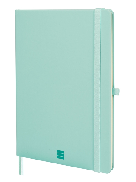 Finocam Nexo Cuaderno de Tapa Dura - 72 Hojas - Formato B5 - 176x250mm - Papel Crema de 80g/m2 - Liso - Bolsillo Interior - Cierre con Goma - Hojas Microperforadas - Color Turquesa
