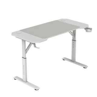 Mars Gaming MGD-ERGO120 Mesa Gaming - Altura Ajustable con 3 Posiciones - Soportes Auriculares y Bebidas - Alfombrilla XXL - Estructura Acero - 120x60x1.5cm - Acabado en Fibra de Carbono - C