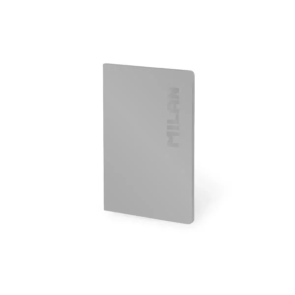 Milan Shadow Libreta Encolada Formato A5 Pautado 1 Linea - 48 Hojas de 95 gr/m2 - Microperforado - Tapa Blanda - Color Gris