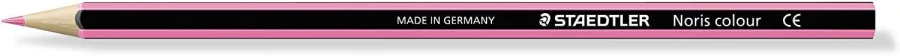 Staedtler Noris Colour 185 Lapiz Hexagonal de Color - Resistencia a la Rotura - Material Wopex - Color Rosa · Pack de 12 uds.