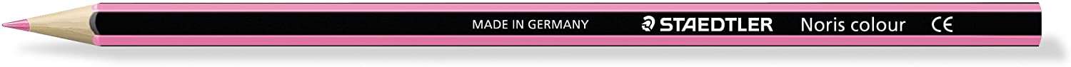 Staedtler Noris Colour 185 Lapiz Hexagonal de Color - Resistencia a la Rotura - Material Wopex - Color Rosa · Pack de 12 uds.