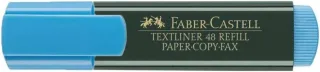 Faber-Castell Rotulador Marcador Fluorescente Textliner 48 - Punta Biselada - Trazo entre 1.2mm y 5mm - Tinta con Base de Agua - Color Azul · Pack de 10 uds.