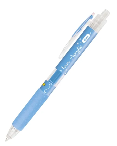 Online Boligrafo Retractil - Tinta Acrilica - Punta Fina de 1mm - Color Azul · Pack de 6 uds.