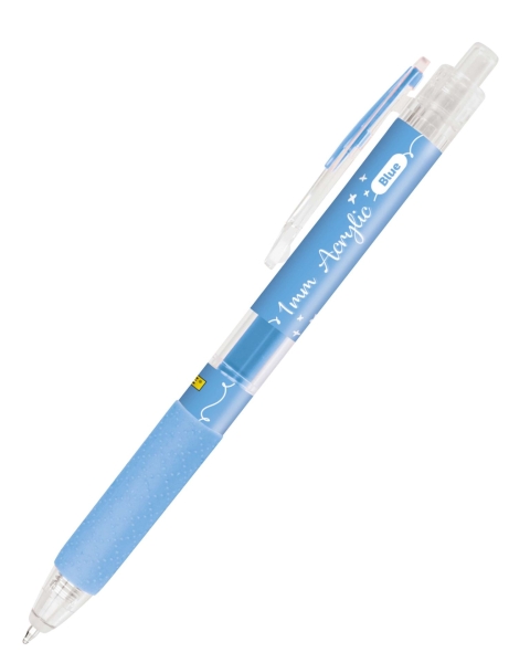 Online Boligrafo Retractil - Tinta Acrilica - Punta Fina de 1mm - Color Azul · Pack de 6 uds.