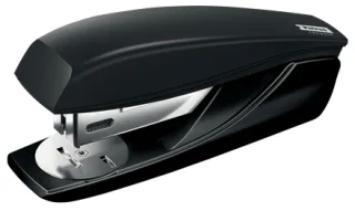 Petrus 210 Recycle Grapadora de Sobremesa - Grapa hasta 25 Hojas - 96% de Plastico Reciclado - Grapado Abierto, Cerrado y Clavado - Incluye 200 grapas Petrus 22/6 - Color Negro