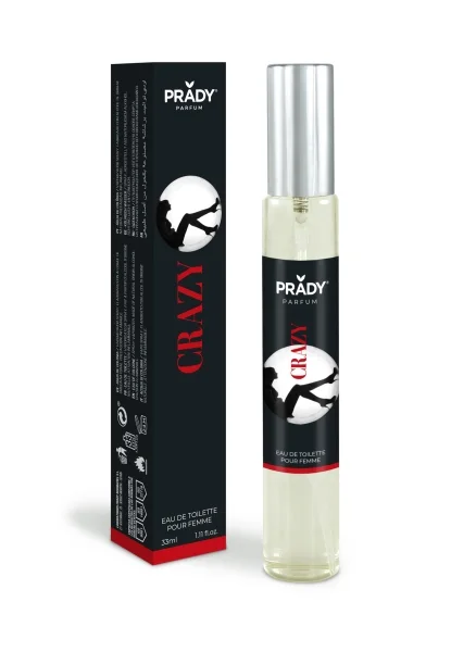 Prady Colonia de Mujer Crazy - Frasco de 33 ml - Spray Pulverizador