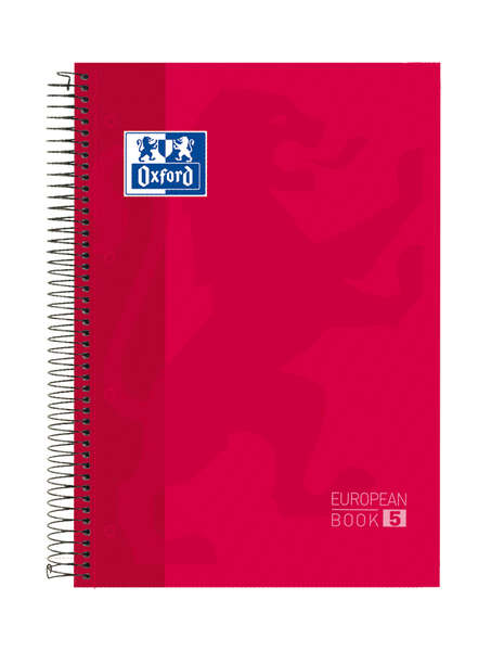 Oxford School Classic A4+ Europeanbook - Tapa Extradura - 50% Hojas Gratis - 5x5 - 120 Hojas · Pack de 5 uds.
