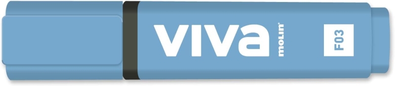 Molin Viva Marcador Fluorescente - Trazo entre 1 y 5mm - Tinta con Base de Agua - Color Azul · Pack de 10 uds.