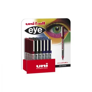 Uni-ball Eye Micro UB-150 Expositor de 36 Boligrafos de Tinta Liquida - Punta de Bola 0.5mm - Tinta Resistente al Agua y Luz - Sistema de Control de Tinta - Ventana de Nivel de Tinta - Color