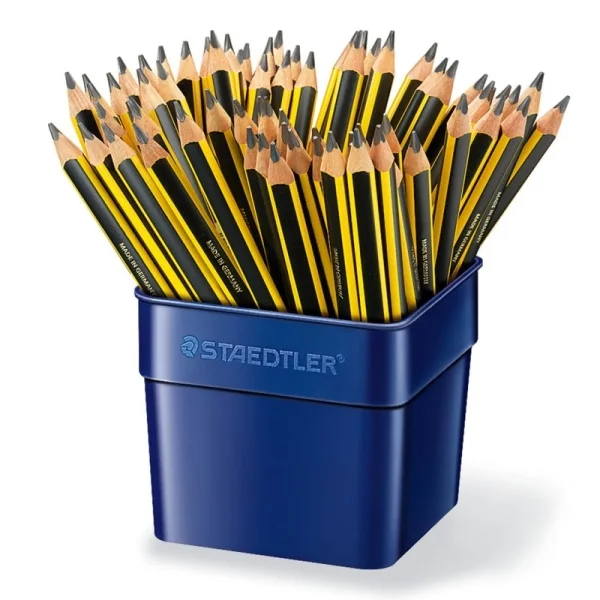 Staedtler Noris 119 Jumbo Cubo Expositor con 72 Lapices de Grafito Triangular - Mina HB2 Ultrarresistente de 4mm - Madera de Bosques Sostenibles