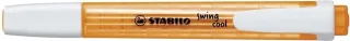 Stabilo Swing Cool Marcador Fluorescente - Cuerpo Plano - Punta Biselada - Trazo entre 1 y 4mm - Tinta con Base de Agua - Antisecado - Color Naranja · Pack de 10 uds.