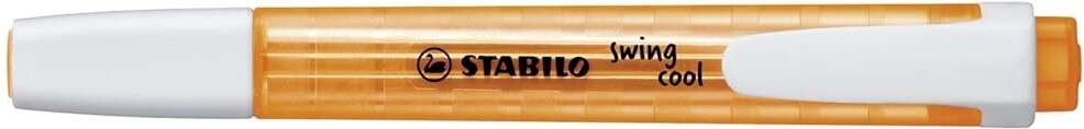 Stabilo Swing Cool Marcador Fluorescente - Cuerpo Plano - Punta Biselada - Trazo entre 1 y 4mm - Tinta con Base de Agua - Antisecado - Color Naranja · Pack de 10 uds.