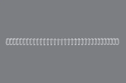 GBC Wirebind Pack de 100 Alambres de Encuadernacion 8mm para Paso 3:1 Redondo o Cuadrado - Formato A4 - Para 34 Orificios - Encuaderna hasta 70 Hojas - Color Blanco